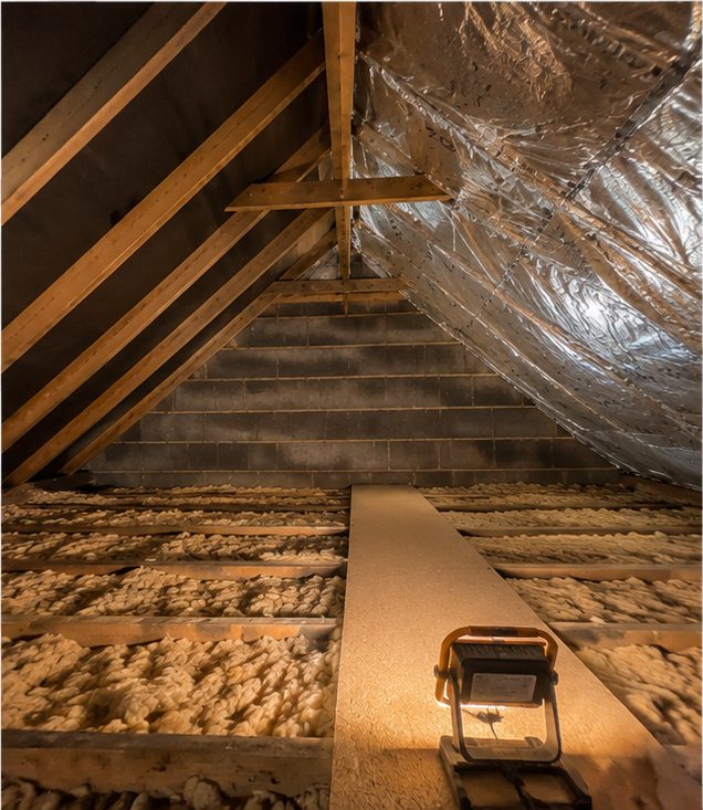 During: SuperFOIL SF19 multifoil being installed in a Coventry loft